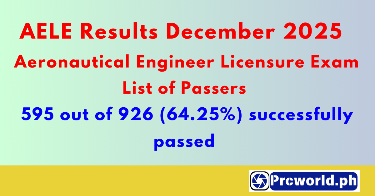 Aele AELE Results December 2025 Released: Aeronautical Engineer Licensure ...