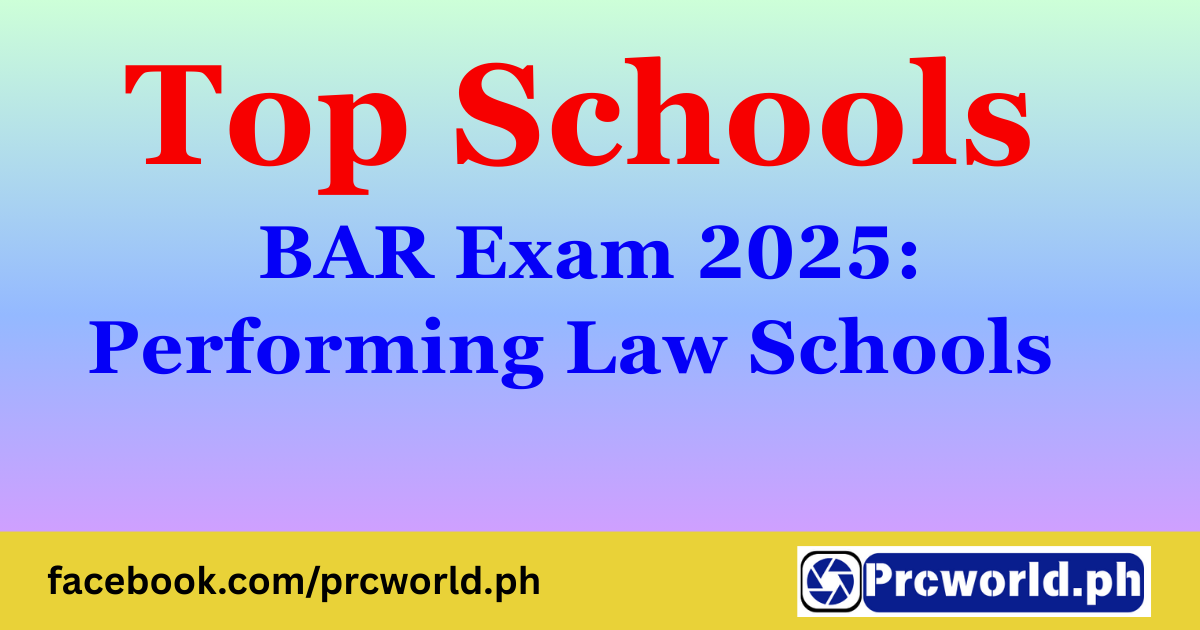 Top Performing Law Schools in the 2025 Bar Examinations