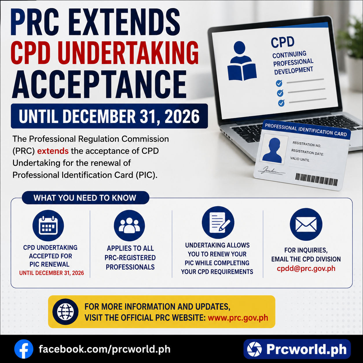 PRC Extends Acceptance of CPD Undertaking for PIC Renewal Until ...